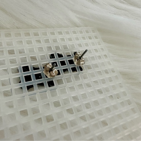 Cute Enamel Panda Small Stud Pierced Earrings, Pair - Picture 4 of 5